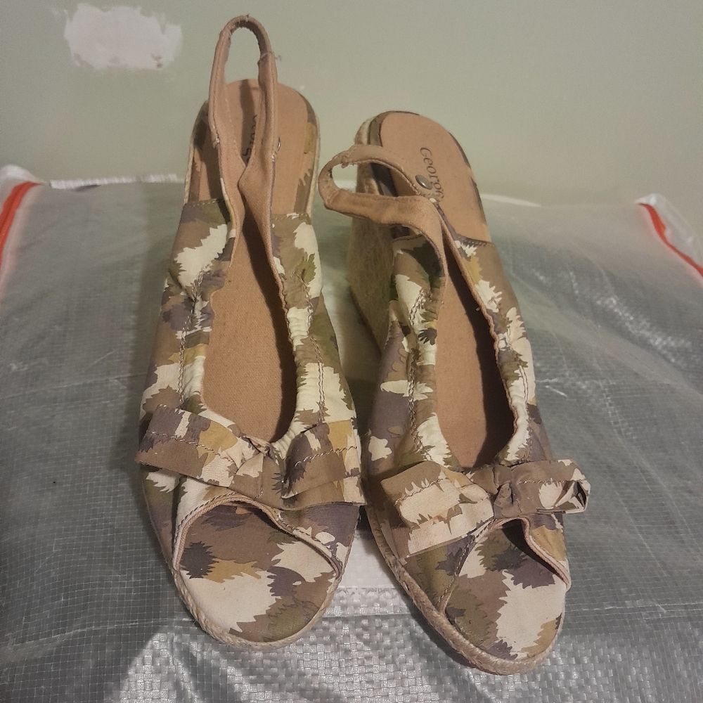George Camouflage Slingback Espadrilles